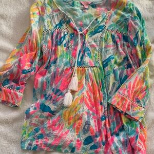 Lilly Pulitzer Multicolor Kids' Blouse with Tassels